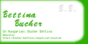 bettina bucher business card